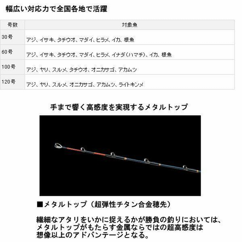 【メーカー直送】 先鋭剣崎 ダイワ メタルトップ MT 歩む 100-200 ロッド