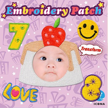 【變身繡布貼系列】生日草莓布丁款