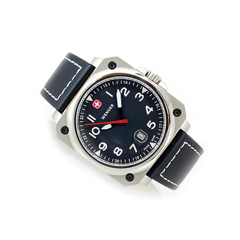 ウェンガー WENGER エアログラフ クオーツ メンズ 腕時計 72425 ブラック | LINEショッピング