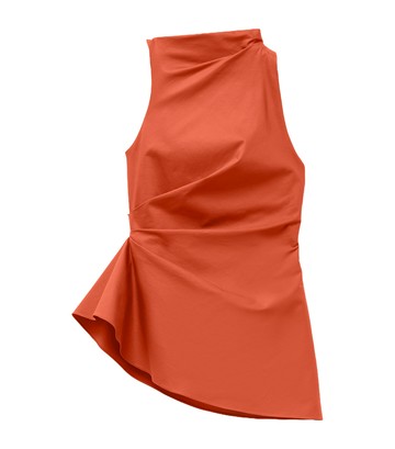 McQueen Asymmetric Gathered Top