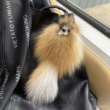 默契滿分💯 可愛小狐貍掛件皮草毛球掛件汽車鑰匙扣書包包狐貍尾巴掛飾禮物女 KM3G