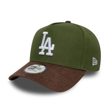 NEW ERA 男女 9FORTY EF SUEDE VISOR EFRAME 洛杉磯道奇 步槍綠/深木頭 NE60759009