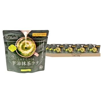TEA TSUBOICHI 壺市製茶本舖 宇治抹茶拿鐵用沖泡粉  100g  1入  12包