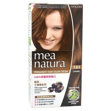 mea natura 植萃七葉樹染髮劑組 不含Ammonia阿摩尼亞 歐盟有機成分添加 染髮過程無臭味  7.83號 淺棕色  1盒