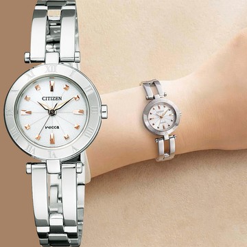 CITIZEN 星辰 Wicca 公主系列 廣告款 太陽能大三針女錶-24mm 15-1572-01