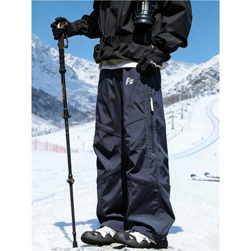 白色東北零下40度滑雪褲男女款冬防寒加絨工裝褲防風防水沖鋒褲子