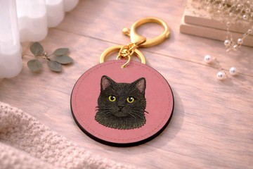 3D紋理 NFC 家庭智能鑰匙圈-貓(BL)(寵物項圈 鑰匙圈) 客製化名片