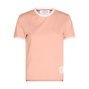 Thom Browne - Pink And White Cotton T-shirt