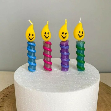 療癒蠟燭人造型蠟燭 (粉/藍/綠/紫)