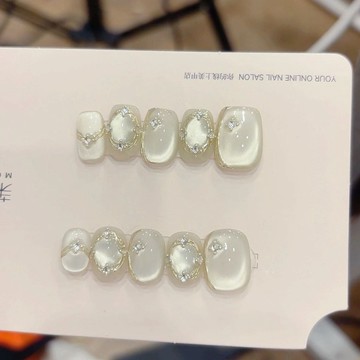 ✨台灣出貨✨【山泉】純手工穿戴甲可重復使用10個甲片
