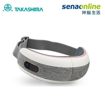 【領券再折】TAKASHIMA高島 i Eye 智能按摩眼罩 絨霧粉白 M-2209 內建藍牙音響播放音樂 眼部按摩 恆溫熱敷