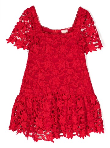 MARLO - Epiphany lace dress - kids - Polyester - 5-6 - Red