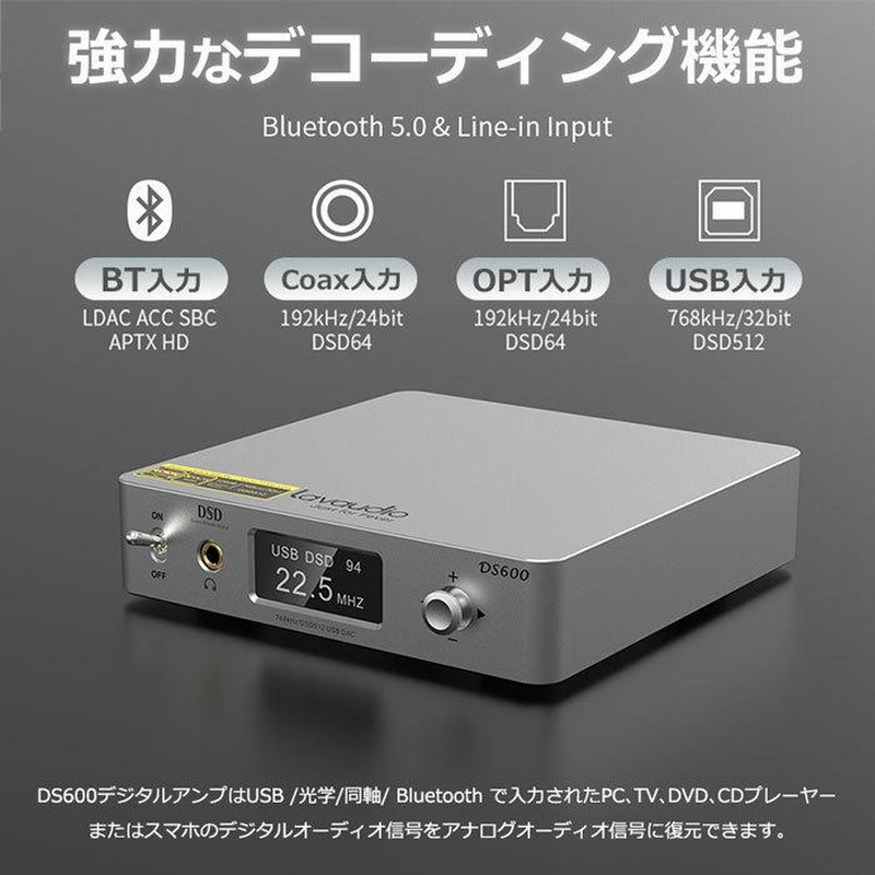 Lavaudio Bluetooth DAC HiFi ldac Bluetooth レシーバー