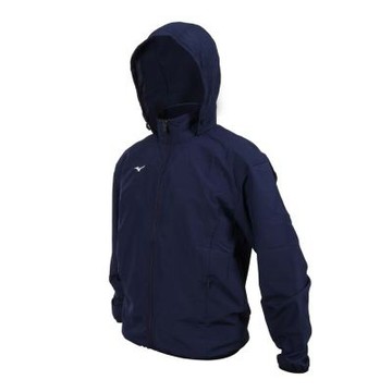 MIZUNO 男風衣外套-連帽外套 運動 上衣 休閒 J2TAC55714 丈青白