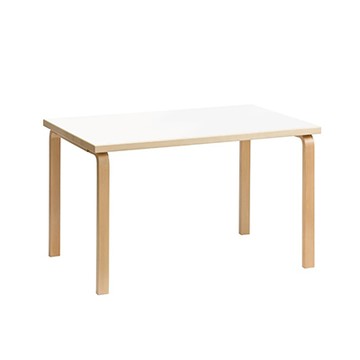 Aalto Table 81B 矩形桌（白色桌面、120 x 75 公分）