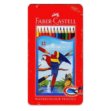 Faber-Castell 輝柏 進口12色鐵盒色鉛筆 紅盒.水性 NO.115913 (NOD)