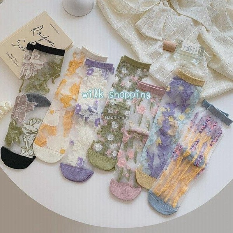 シースルーソックス レディース ソックス 靴下 5足セット 透明感 凉しい 花柄 クルーソックス ソックス ハイソックス 夏用 通販 LINEポイント最大0.5%GET | LINEショッピング シースルーソックス レディース ソックス 靴下 5足セット 透明感 凉しい 花柄 クルーソックス ソックス ハイソックス 夏用 通販 LINEポイント最大0.5%GET | LINEショッピング