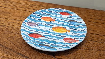 義大利手工陶-PVE維內雷漁港 淺圓盤22cm