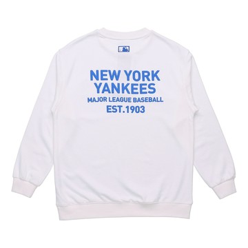 MLB New York Yankees Printing Logo Sports Long-Sleeve Fleece Unisex White