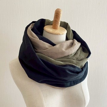 日本製 高品質蓬鬆斜紋雙層紗圍脖