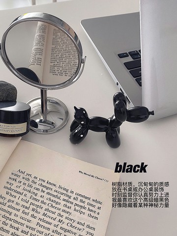 新款風氣球狗蛋糕裝飾擺件狗烘培禮物可愛創意女朋友樹脂韓版人物