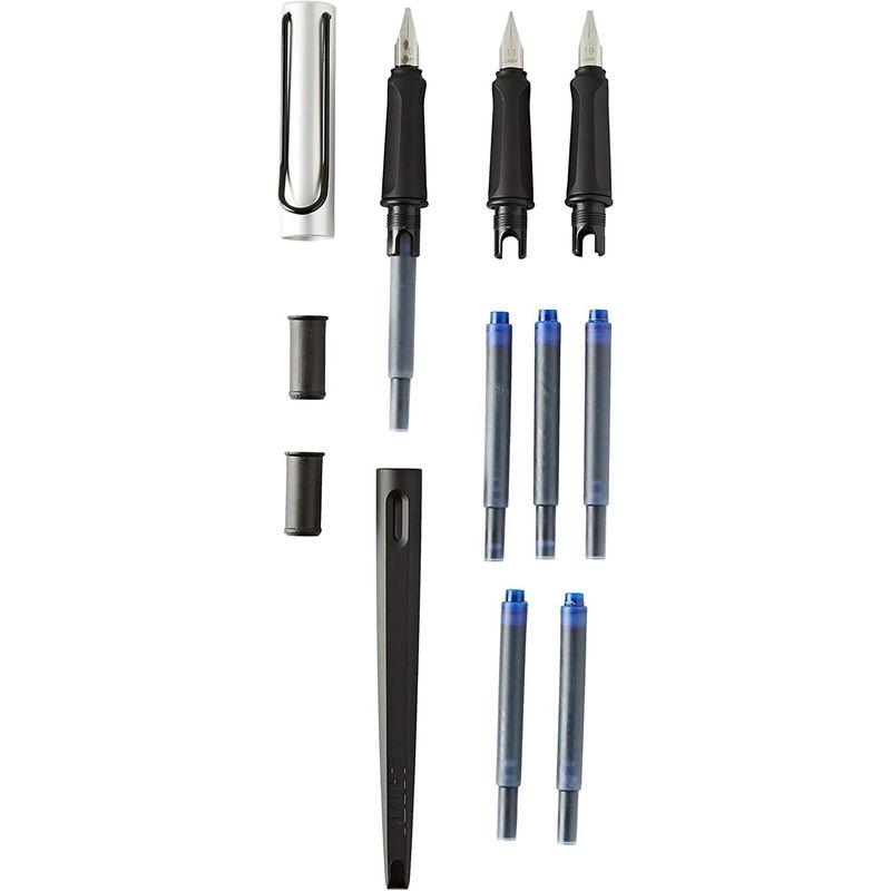 文房具 LAMY ラミー 万年筆 カリグラフィ セット joy マットブラックxシルバーキャップ 1.1mm 1.5mm 1.9mm L11SET