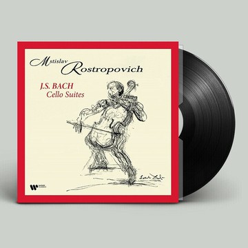原裝 羅斯特羅波維奇 巴赫：無伴奏大提琴組曲 黑膠唱片lp 12寸