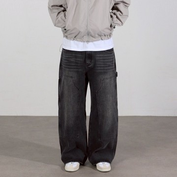 正韓設計感口袋闊腿牛仔寬褲 3色 YUPPIE 預購出清