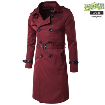 【歐美修身】男士風衣 長款風衣 雙排扣風衣 翻領風衣 外套男 商務休閒 防風保暖 春秋季通勤 外貿品質