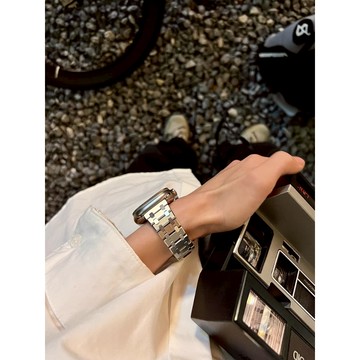 《台灣出貨》適用 APPLE WATCH AP鋼錶帶 不鏽鋼錶帶 不掉色錶帶 S11 S10 SE 46mm 女士錶帶