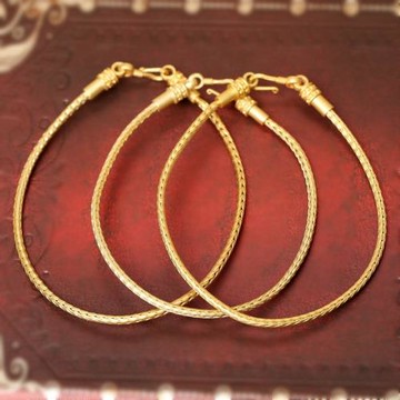 S925純銀鍍24K金24K工藝古法老金百搭蛇骨鏈diy手鏈配飾串珠手鐲