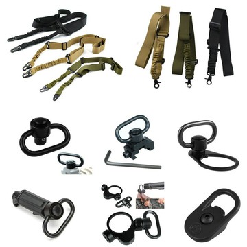 兒童軟彈玩具背帶背繩 戰術單點帶雙點帶 戰術旋轉QD扣戰術背帶環