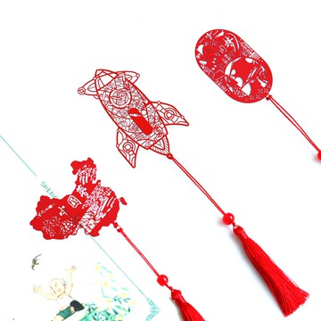 中國夢書簽強國夢愛國精神古典中國風紅色文化書簽金屬鏤空創意青少年企業教育禮品定制文化