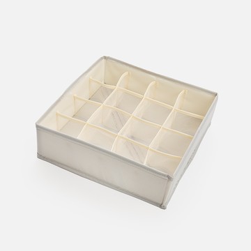 16格分格收納盒 淺灰32x32x10cm