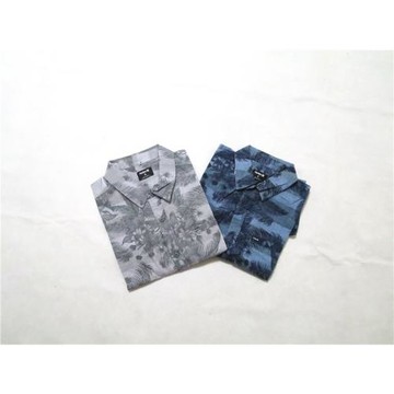 美式街頭潮牌沙灘復古椰樹風薄款夏季短袖襯衣男士滑板運動襯衫