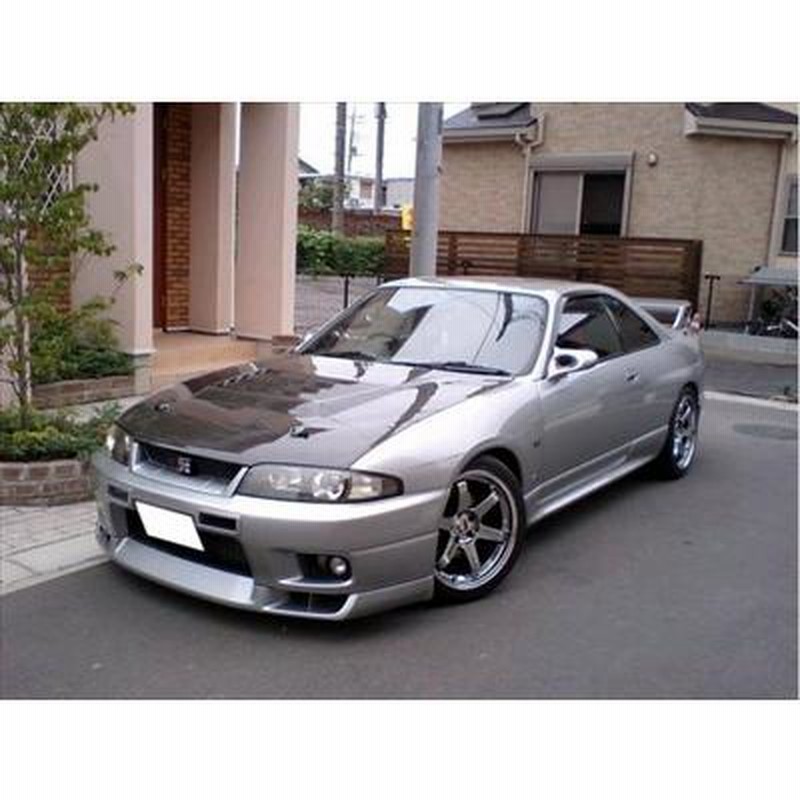 スカイライン GT-R R33 ボンネット・T2 カーボン製 バフ仕上げ+アルミ  