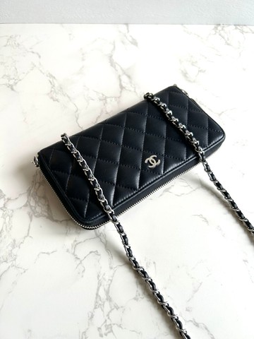 絕版古董包 Chanel黑色WOC皮革包 側背包 斜背包 中古二手包 長夾