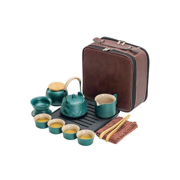 旅行茶具小套日式家用便攜式戶外功夫茶杯茶盤套裝隨身陶瓷泡茶壺