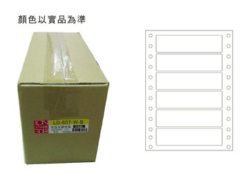龍德 LD-607-W-B 單排 電腦列印標籤 (24X100mm) (12000張/箱)【APP滿額下單10%點數(單一帳號最高5000點)】1/31止