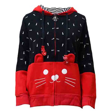 日系甜美拼布外套-09大貓(黑)