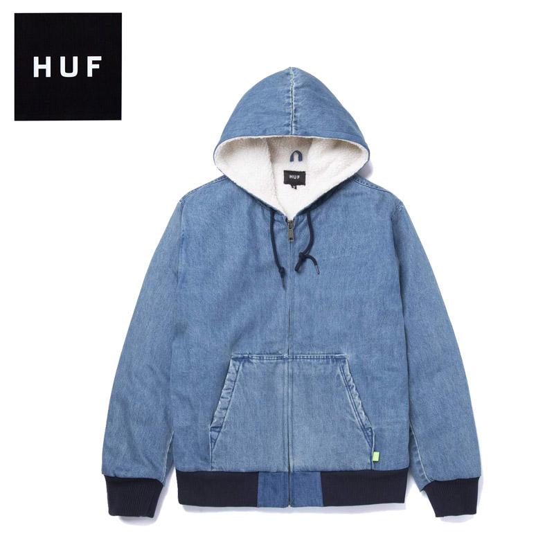 ハフ HUF COLTON HOODED ZIP JACKET デニム ボア ジャケット アウター