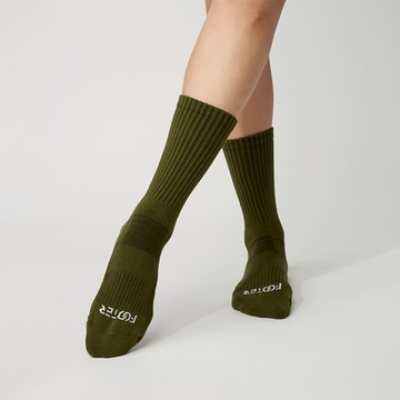 【Footer除臭襪】極簡素色主義者襪-女款(ZH167M-軍綠)