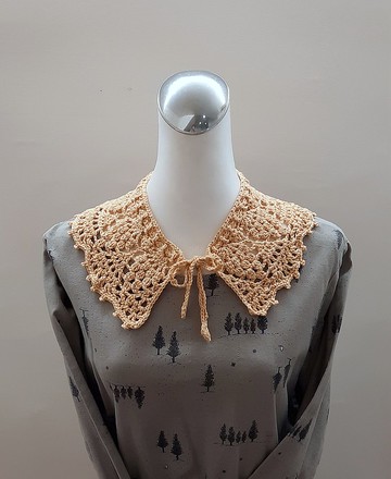 手工編織 森仙子自然風裝飾領片(假領子 森系穿搭 森女 顏色可訂)