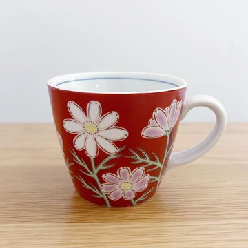 四季系列 波斯菊馬克杯 /九谷青郊窯