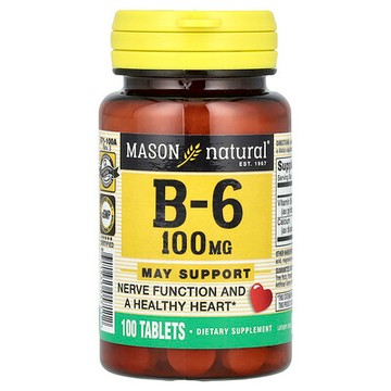 Mason Natural, 維生素 B6，100 片