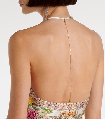 Camilla Chain-detail silk maxi dress