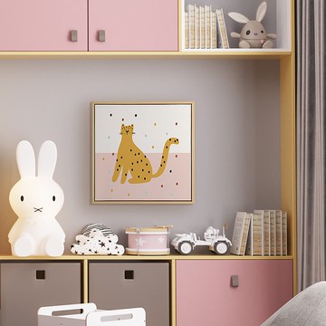 可愛點點小豹II - 童趣/掛畫/兒童房/佈置/牆面裝飾/複製畫/電繪