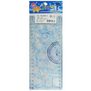 【文具通】頂鶴H125多功能圖形變化尺2支入 Q1010321【APP滿額下單4%點數(單一帳號最高1000點)】7/31止