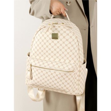 潮牌大容量百搭質感雙肩包包女2023新款時尚印花字母外出旅行背包