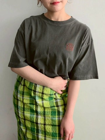 可愛食物圖案刺繡長版T恤(0F000818610) - Samansa Mos2